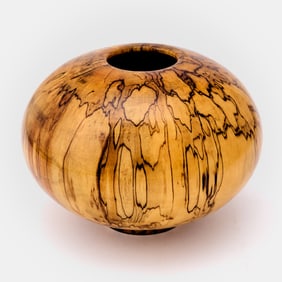 Philip Moulthrop Turned Spalted Maple Mini Globe