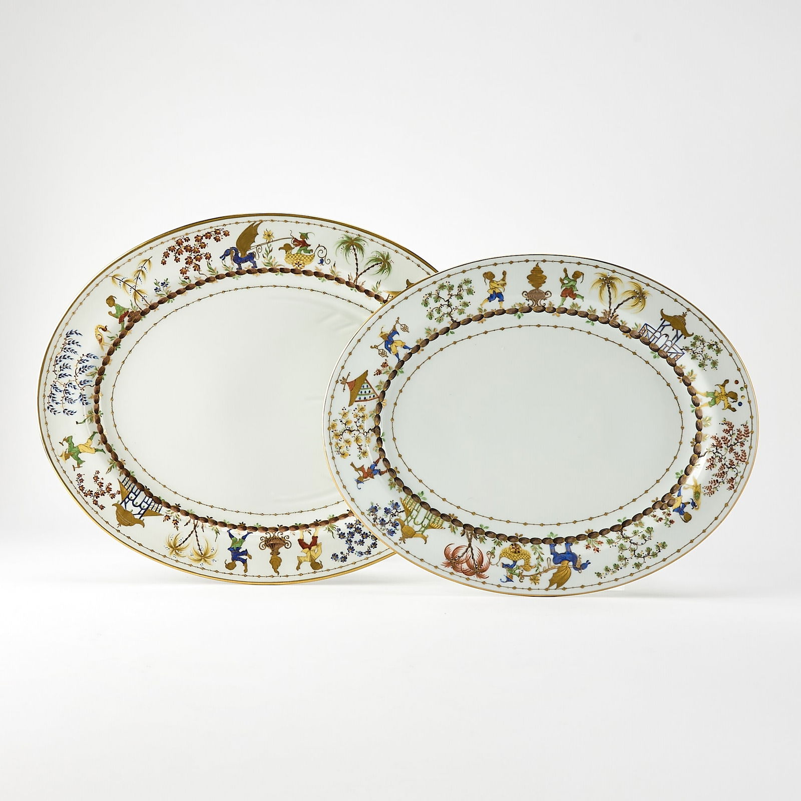 Two Le Tallec for Tiffany & Co. Porcelain 'Cirque Chinois' Pattern Platters (1 of 4)