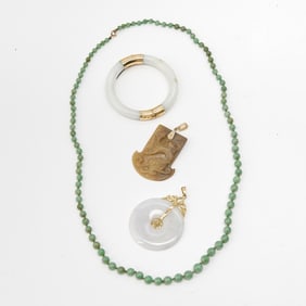 Group of Chinese Jade Articles 20th Century