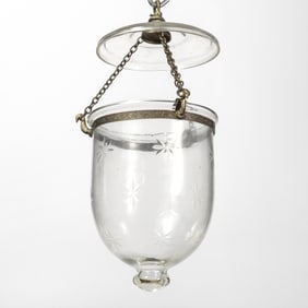 Etched Glass Hanging Lantern
