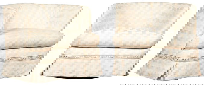 Pair of Upholstered Tub Chairs