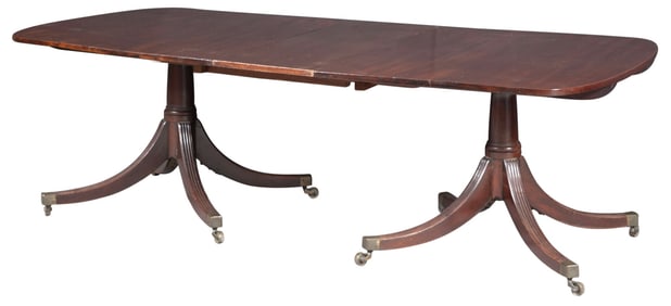 George III Mahogany Two-Pedestal Dining Table