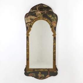 George II Style Chinoiserie Decorated Mirror