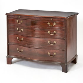 George III Serpentine Mahogany Chest of Drawers
