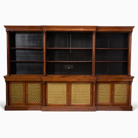 William IV Rosewood Breakfront Bookcase