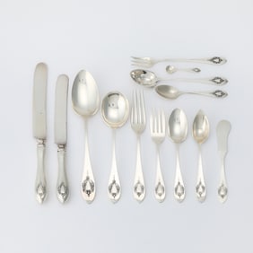 International Silver Co. Sterling Silver 'Mount Vernon' Pattern Partial Flatware Service