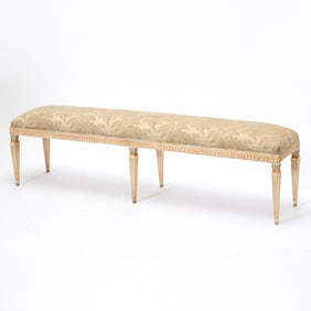 Neoclassical Style Painted Bench