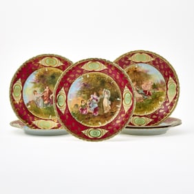 Six Vienna Porcelain Small Cabinet Plates