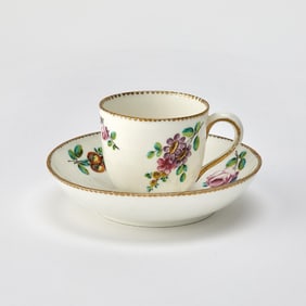 Sèvres Porcelain Cup and Saucer