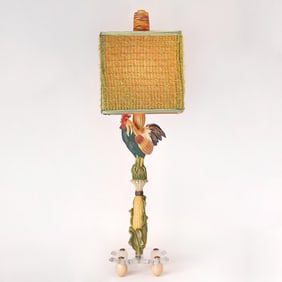 MacKenzie-Childs Rooster and Corn Lamp