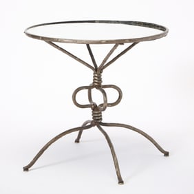 Iron and Glass Occasional Table