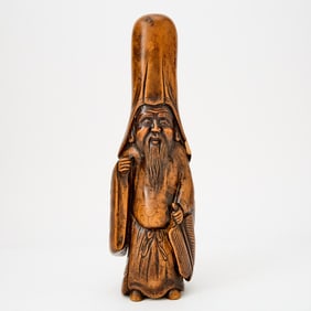 Japanese Carved Wood Figure