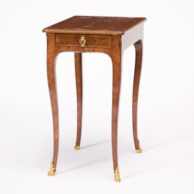Louis XV East French Fruitwood, Elm and Parquetry Table à Écrire