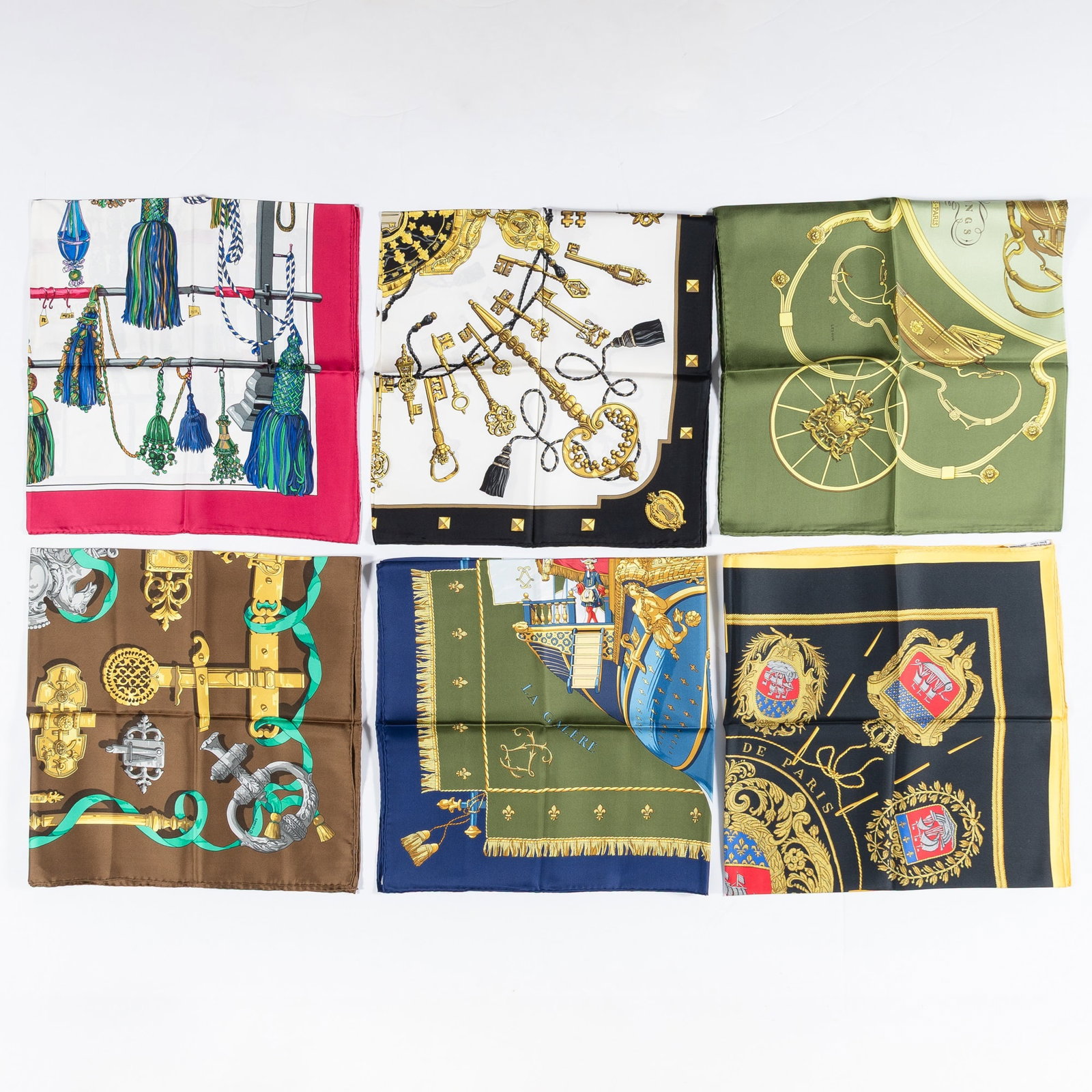 Six Hermès Silk Scarves (1 of 1)