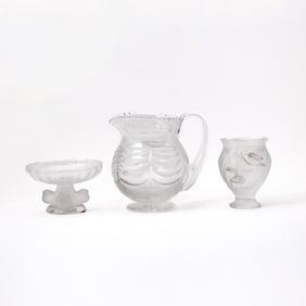 Two Lalique Molded Glass Table Articles