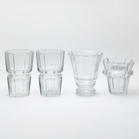 Group of Four Baccarat Blown Glass Vases
