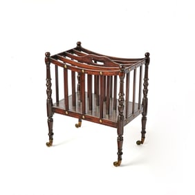 Regency Style Stained Beechwood Canterbury