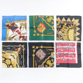 Six Hermès Silk Scarves