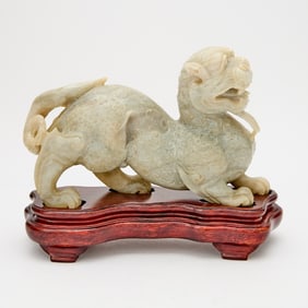Chinese Archaistic Jade Carving of a Beast