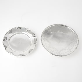 Two Tiffany & Co. Sterling Silver Cake Plates