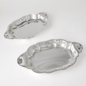 Pair of American Sterling Silver Open Vegetable Dishes