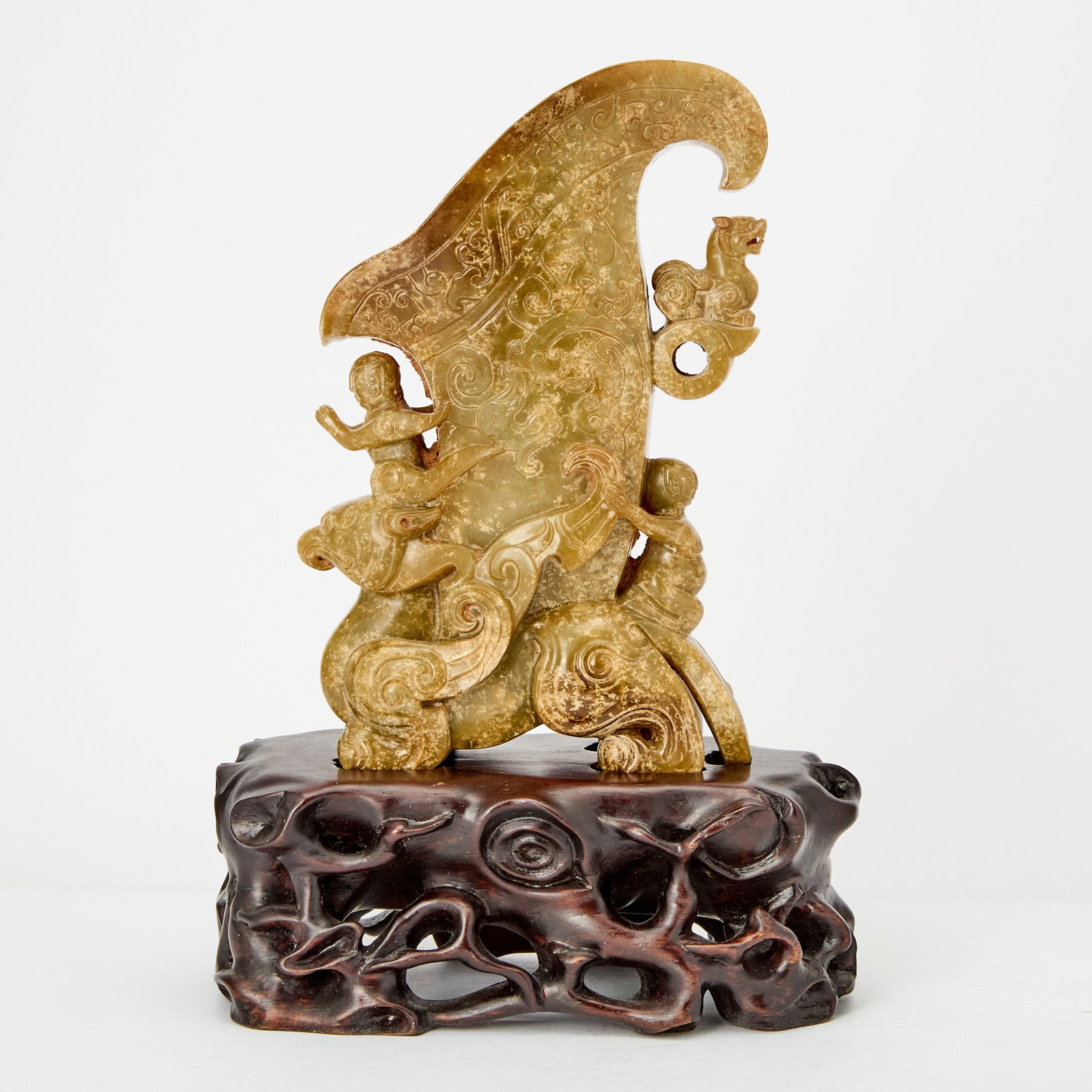 Chinese Archaistic Jade Rhyton (1 of 4)