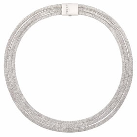 H. Stern Triple Strand White Gold and Diamond 'Twist' Necklace