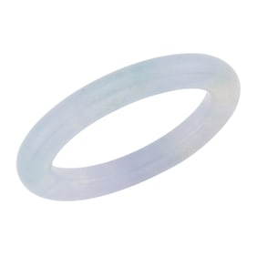 Light Purplish Gray Jade Bangle Bracelet