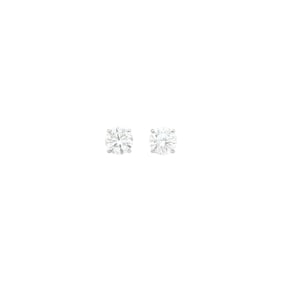 Pair of White Gold and Diamond Stud Earrings