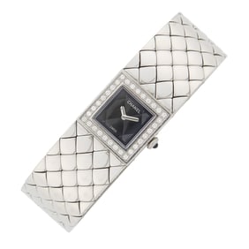 Chanel Stainless Steel and Diamond 'Matelasse' Wristwatch