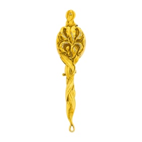 Art Nouveau Gold and Diamond Lorgnette