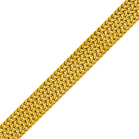 Gold Chevron Link Mesh Bracelet