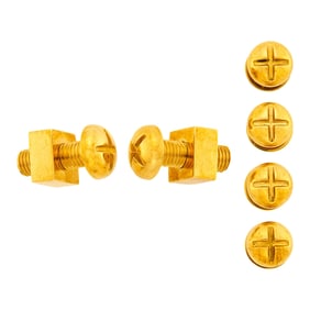 Verdura Gold 'Nut and Bolt' Dress Set