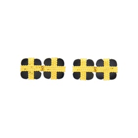 Van Cleef & Arpels Pair of Gold and Black Onyx Cufflinks