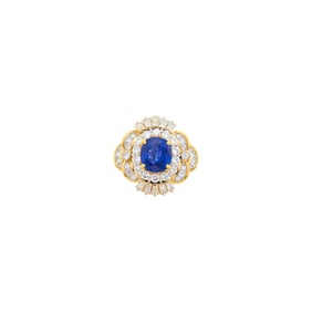 Gold, Sapphire and Diamond Ring