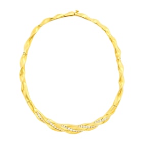 Gold and Diamond Necklace