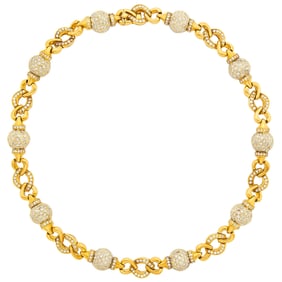 Gold and Diamond Necklace