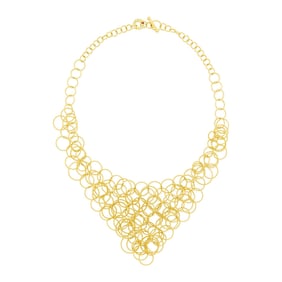 Roberto Coin Gold Circle Link Bib Necklace