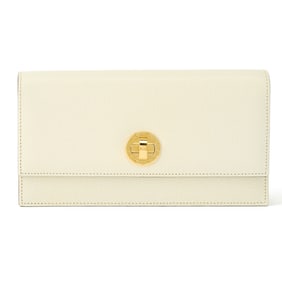 Bulgari Cream Leather Clutch