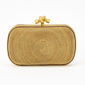 Bottega Veneta Metallic Knot Clutch