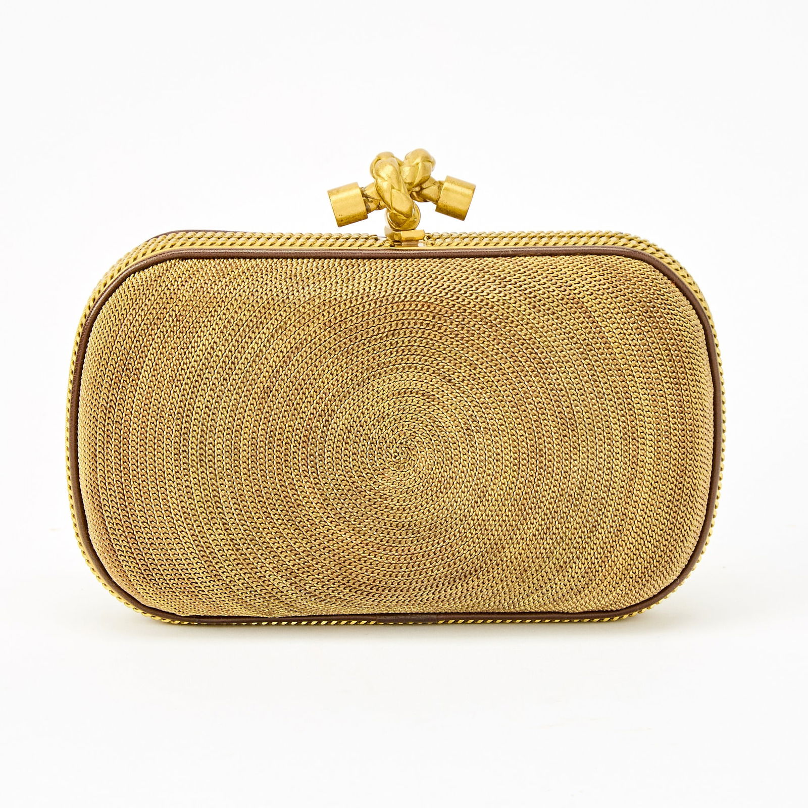 Bottega Veneta Metallic Knot Clutch (1 of 1)