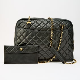 Chanel Black Quilted Calfskin Leather Bag
