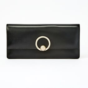 Hermès Black Box Leather Clutch