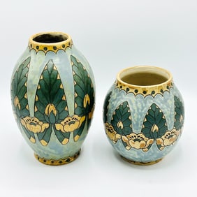 Two Gres Keramis Art Deco Vases