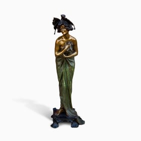Art Nouveau Bronze Sculpture of Phalene