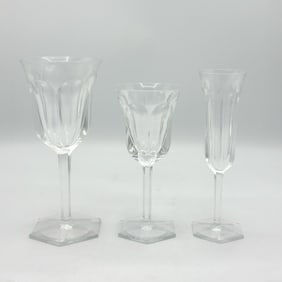 Set of Baccarat Crystal "Malmaison" Pattern Stemware