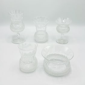 Set of Edinburgh "Thistle" Pattern Stemware