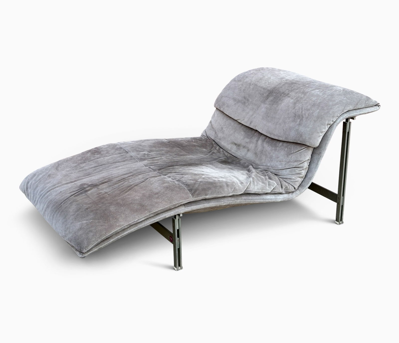 Giovanni Offredi Upholstered "Wave" Lounge Chair: For Saporiti Length 69 inches, width 39 inches.