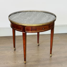 Directoire Bronze Mounted Mahogany Bouillotte Table
