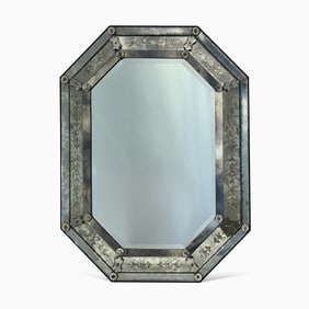 Venetian Style Octagonal Mirror-Framed Mirror